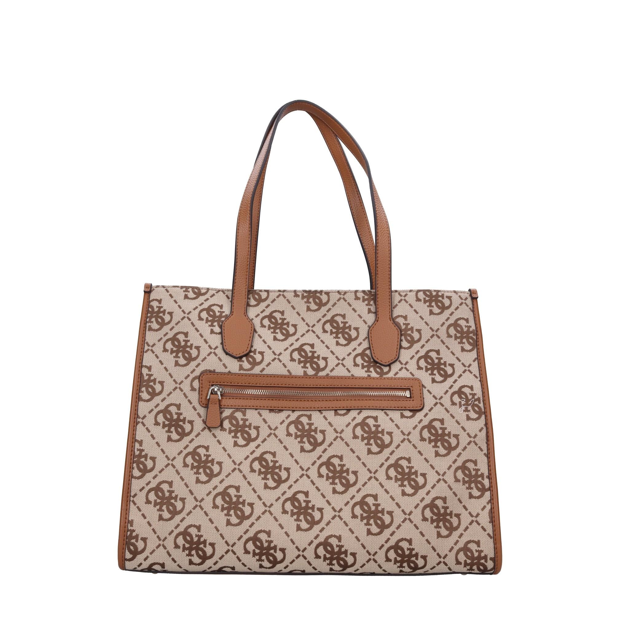 Borsa in ecopelle e tessuto 