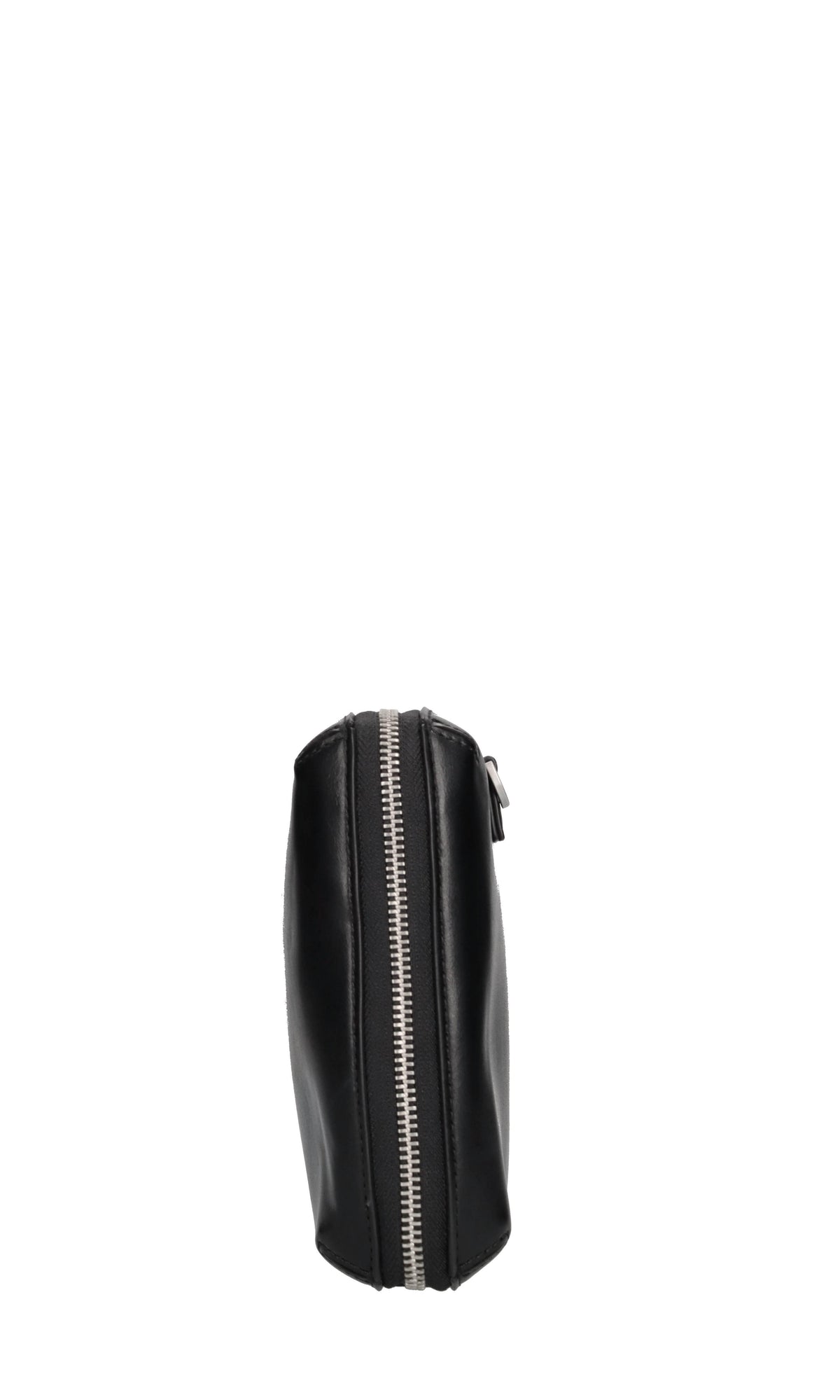 Beauty cases in ecopelle con logo in metallo e tracolla in tessuto 