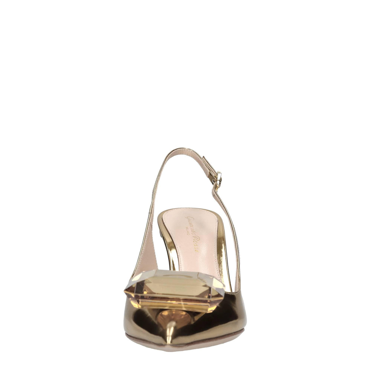 Décolleté slingback in pelle 