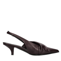 Décolleté sligback in pelle 