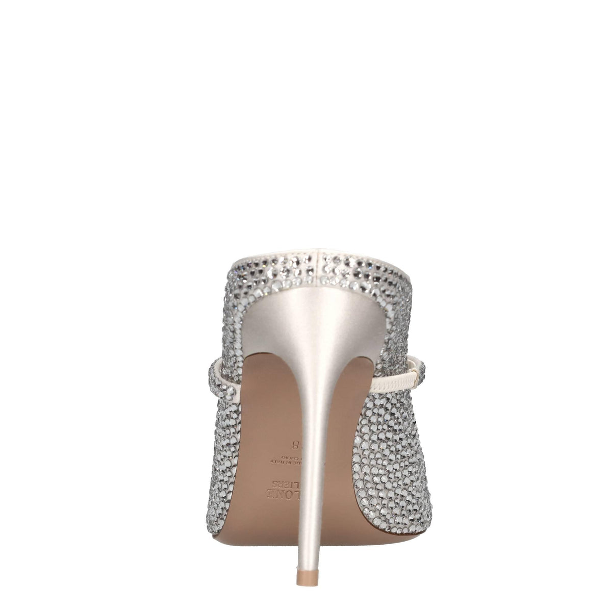 Mules modello Carlotta in raso e strass 