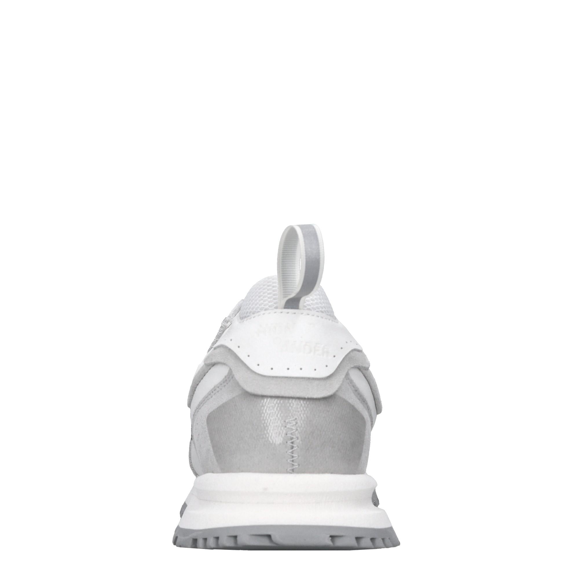 Sneakers in pelle e tessuto 