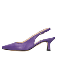 Décolleté slingback in pelle 