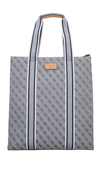 Borsa in ecopelle e tessuto 