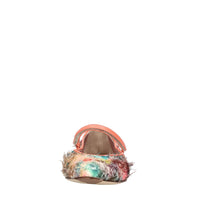 Ballerine in tessuto e pelle 