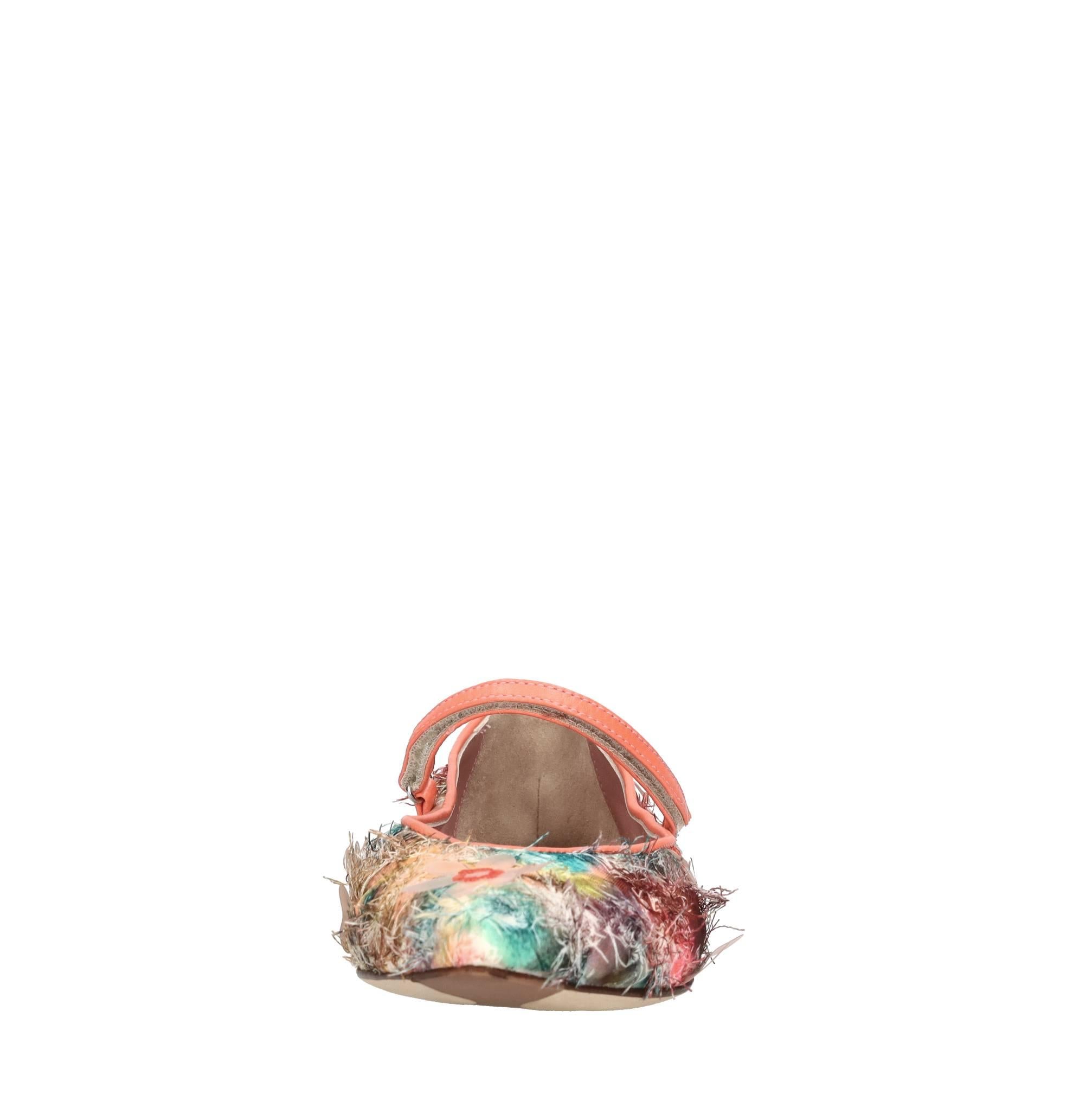 Ballerine in tessuto e pelle 