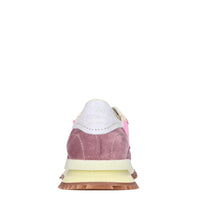 Sneakers in pelle e tessuto 