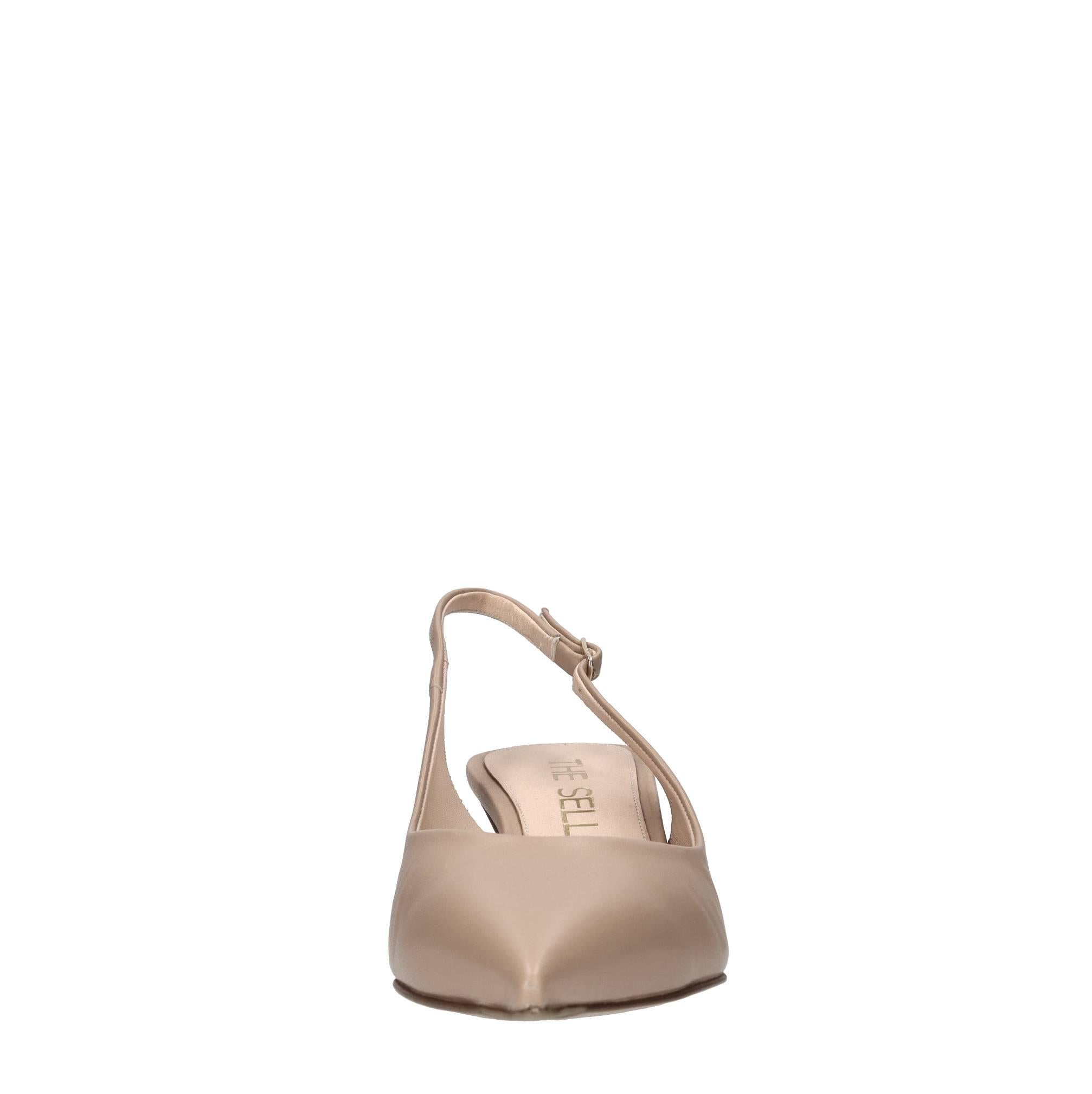 Décolleté slingback in pelle 