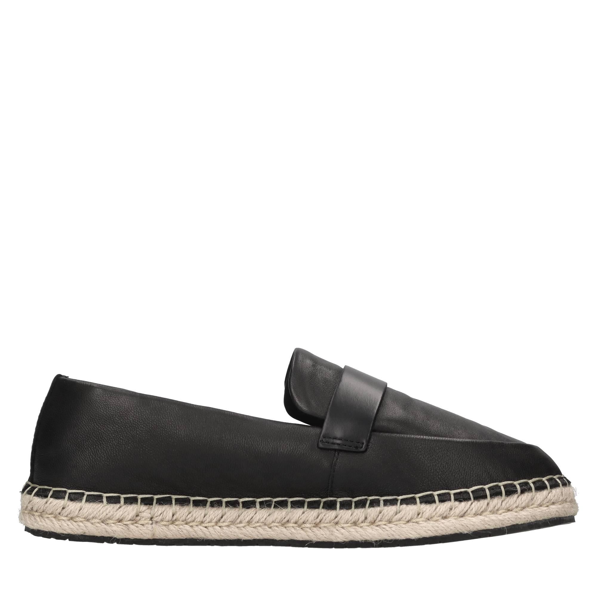 Mocassini espadrillas in pelle 