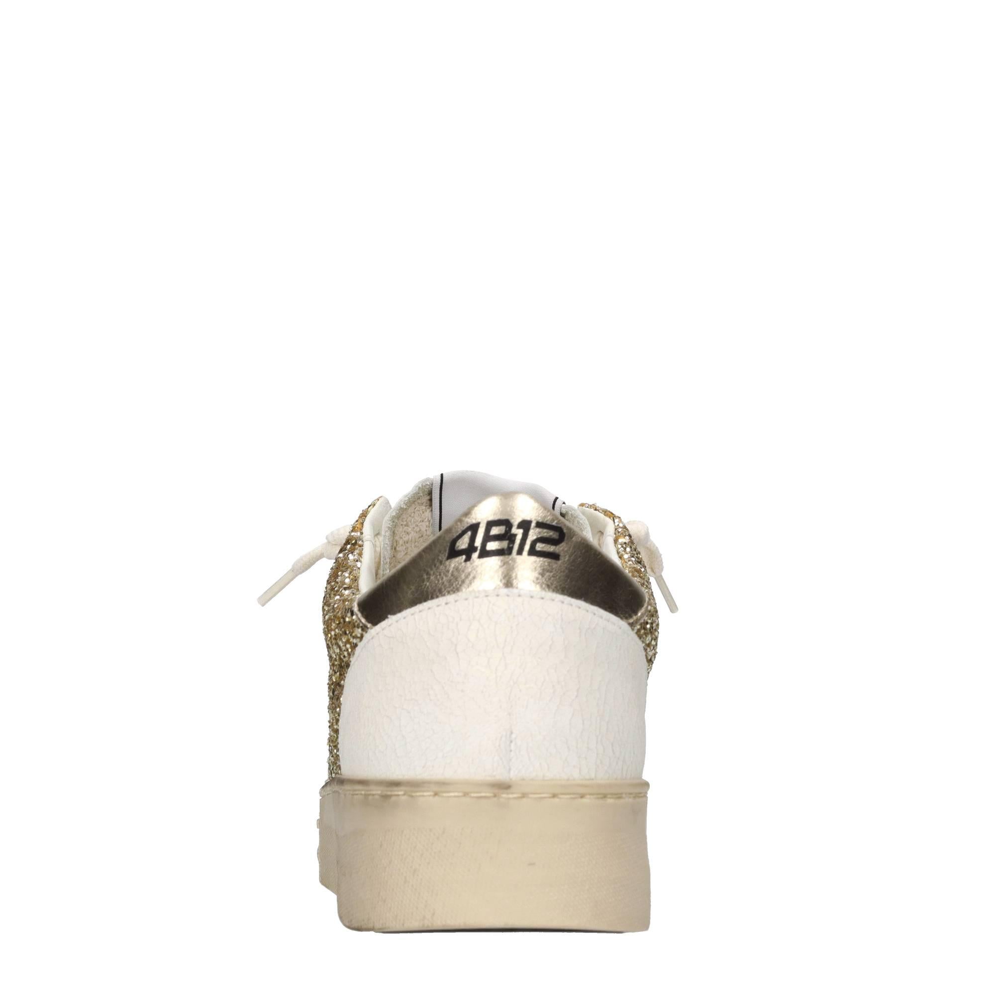 Sneakers in pelle e glitter 