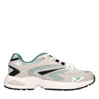 Sneakers in pelle e tessuto 