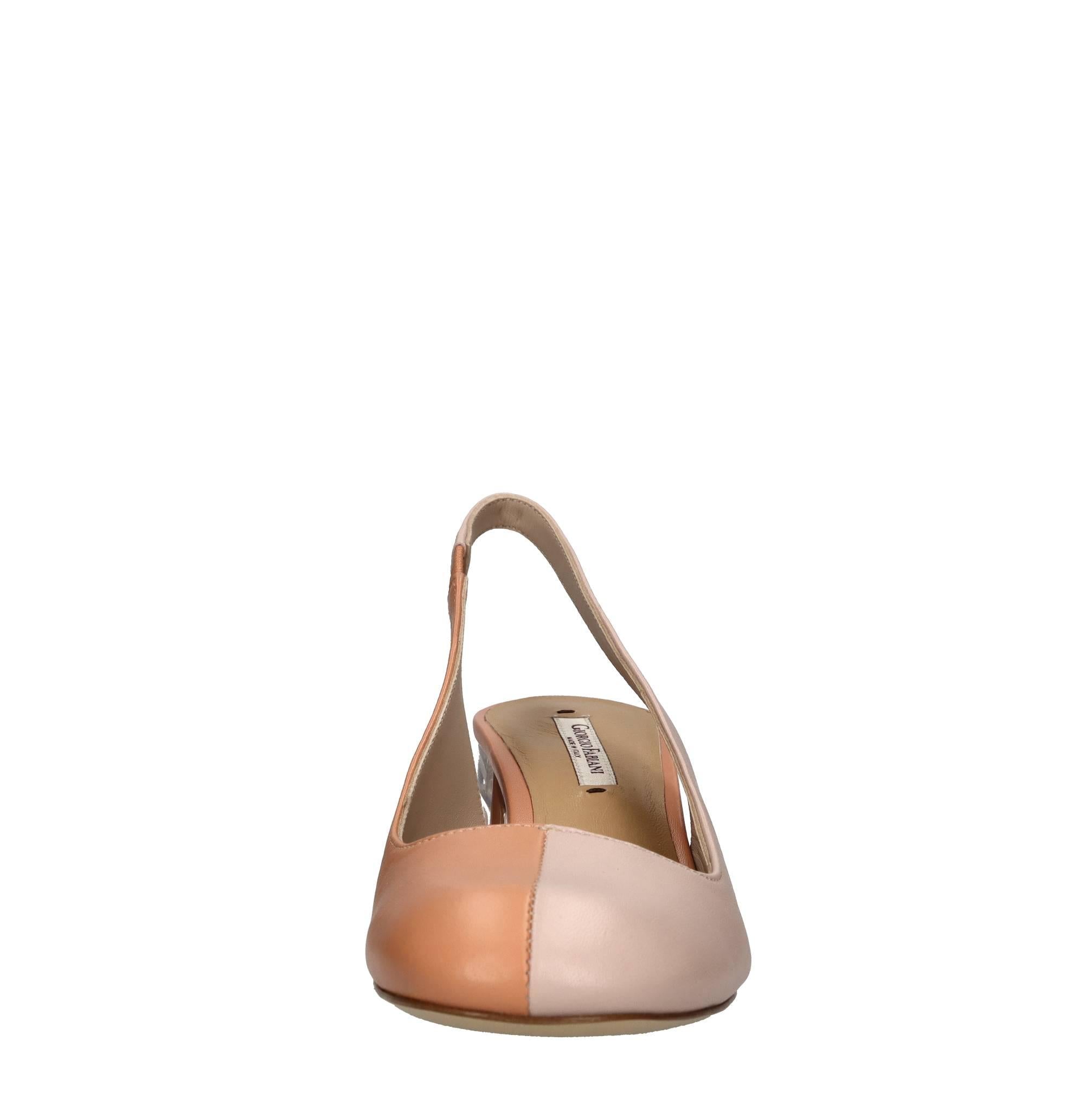 Décolleté slingback in pelle 