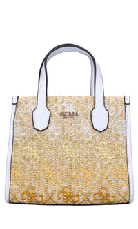 Borsa in ecopelle e rafia 
