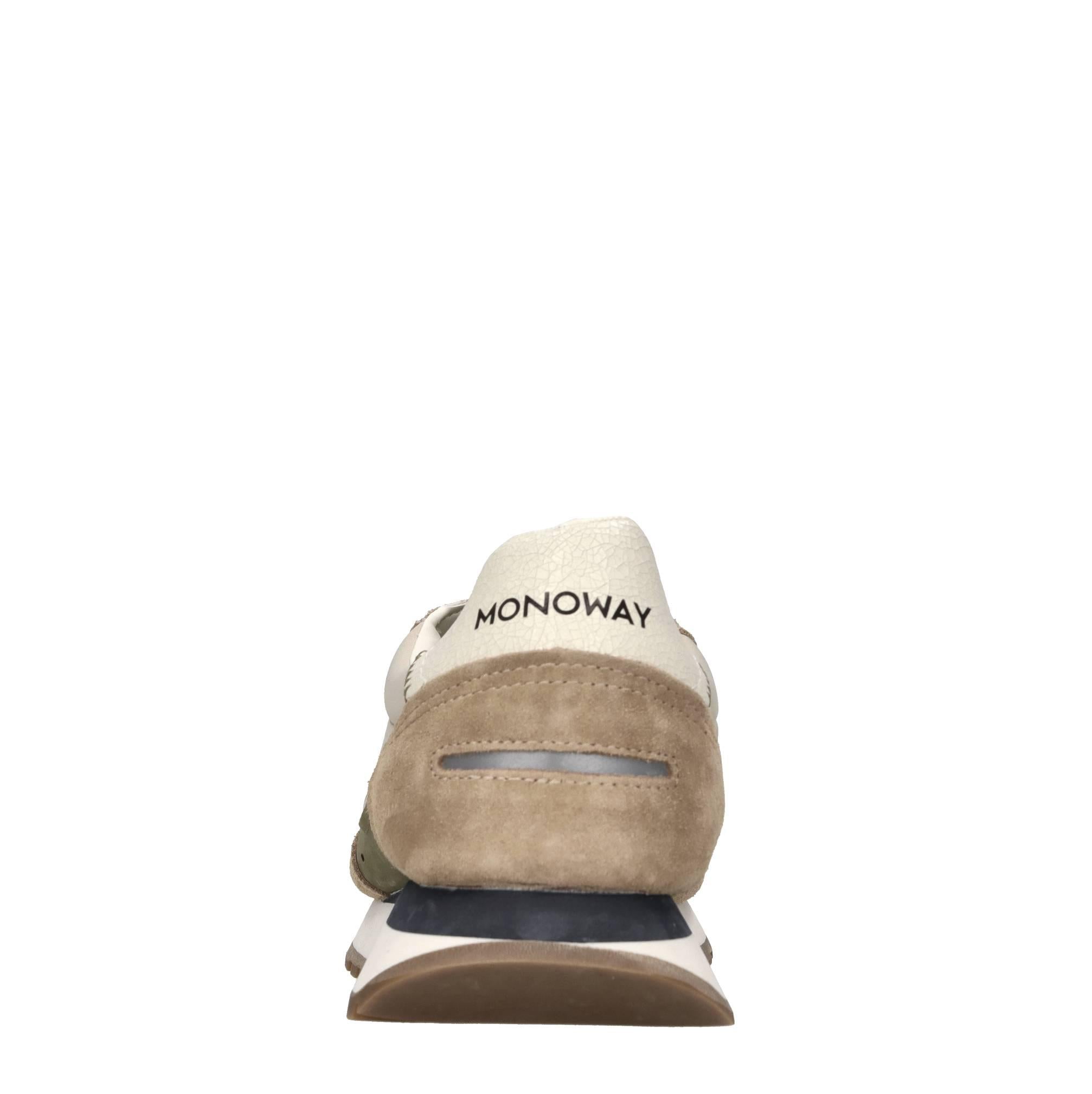 Sneakers in pelle e tessuto 