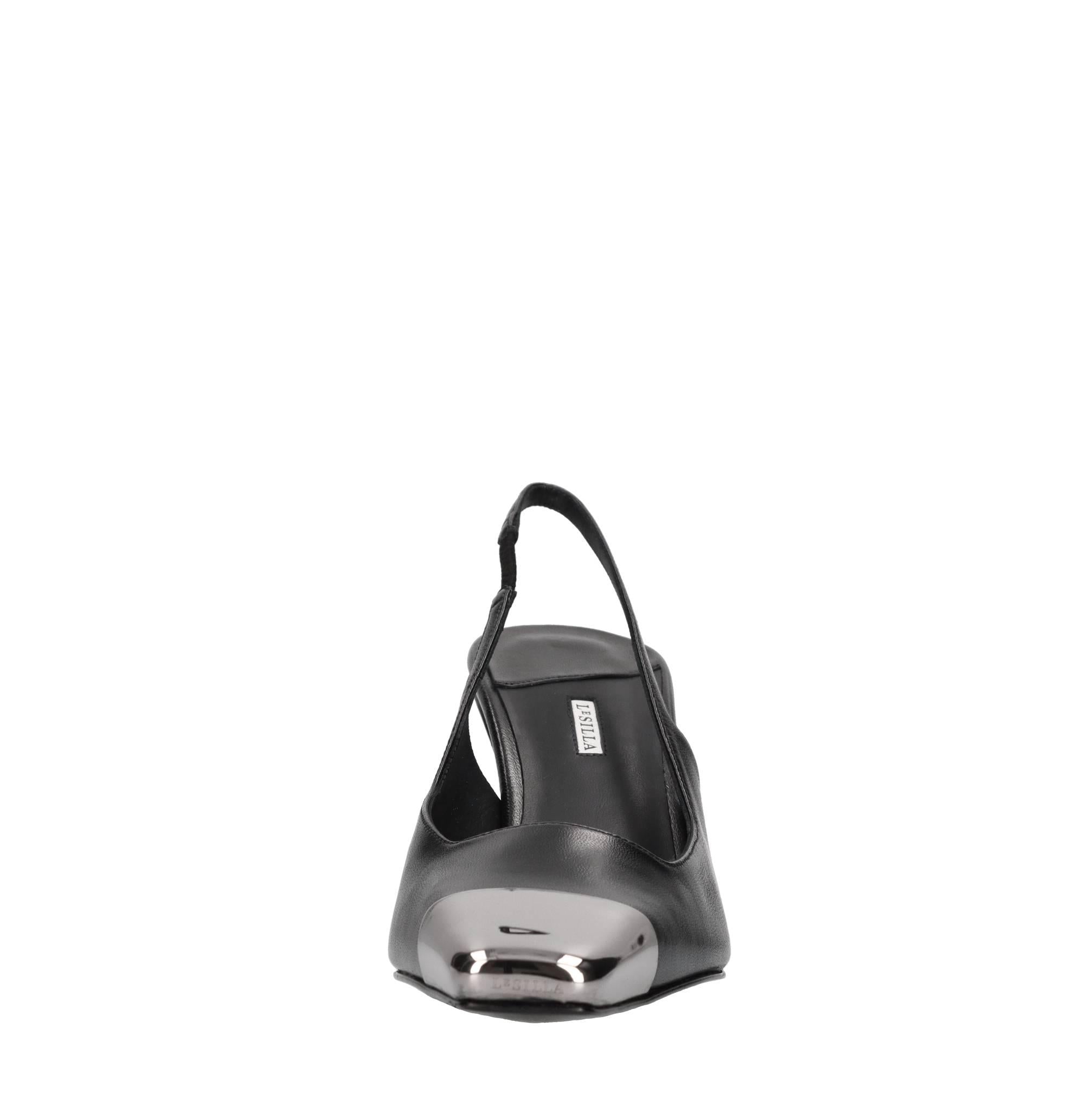 Décolleté slingback in pelle 