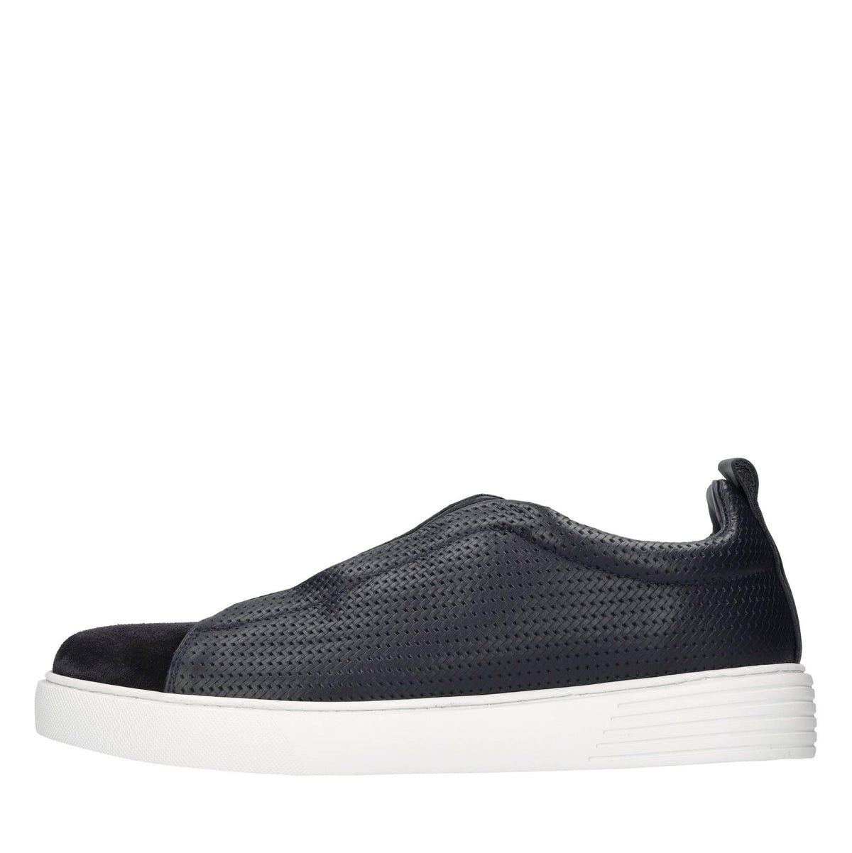 Slip-on in pelle e camoscio 