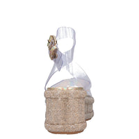 Sandali zeppa in plexi 