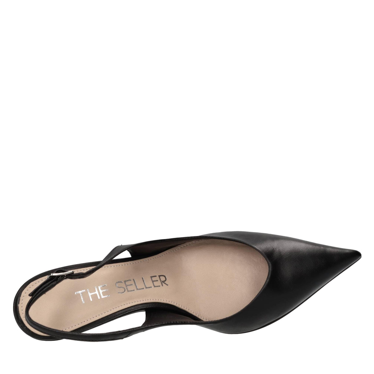 Décolleté slingback in pelle 