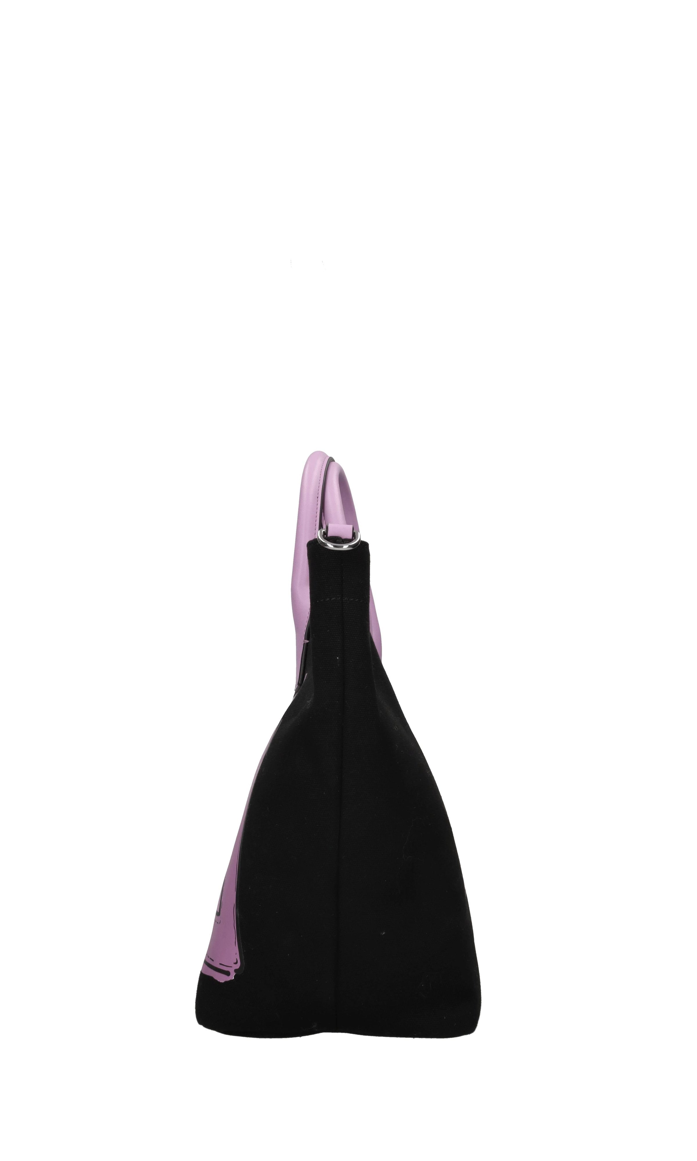 Borsa in tessuto ed ecopelle 