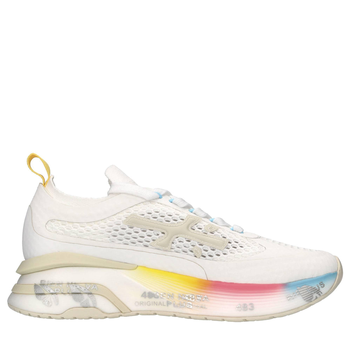 Sneakers in tessuto ed ecopelle 