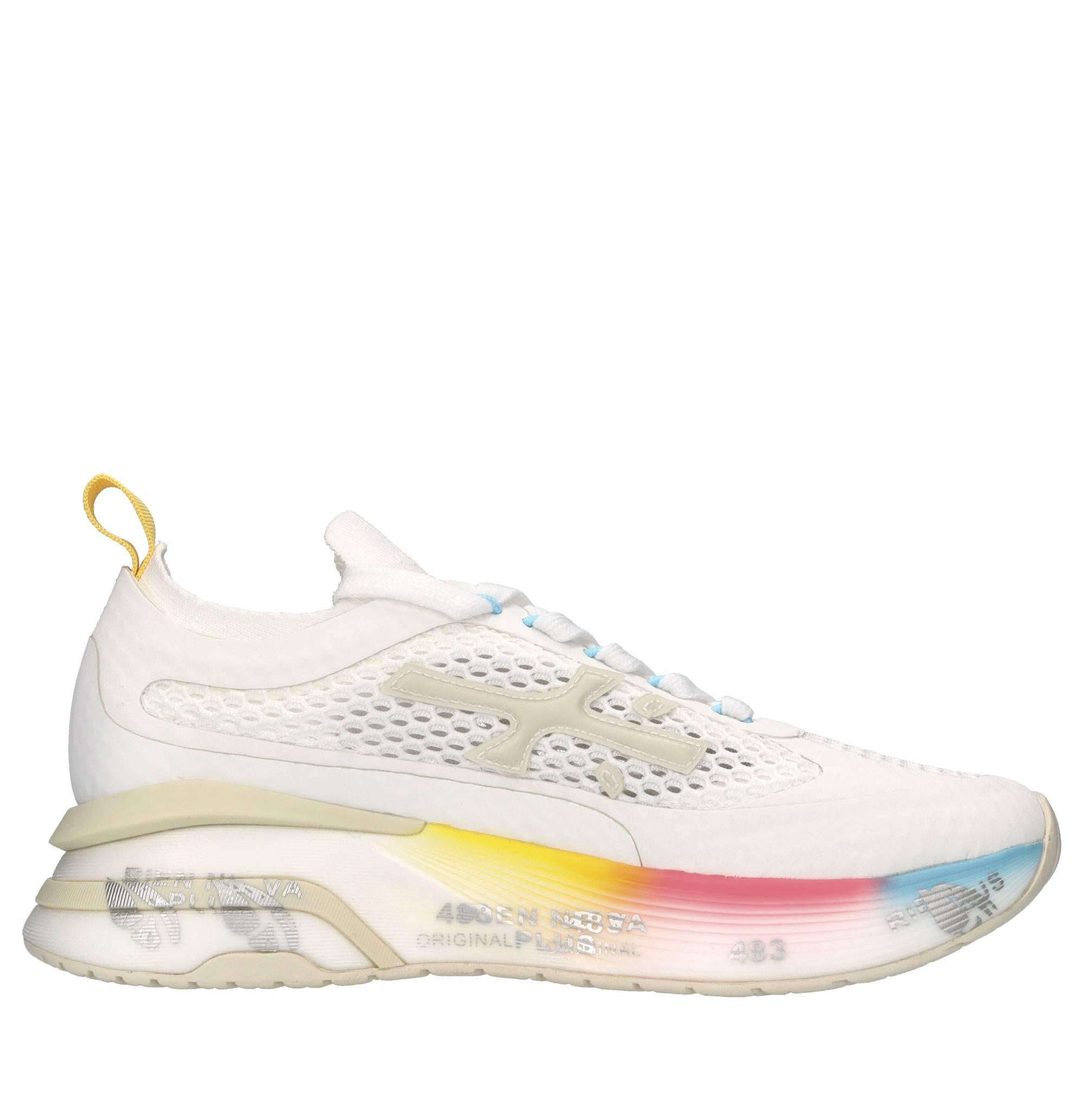 Sneakers in tessuto ed ecopelle 