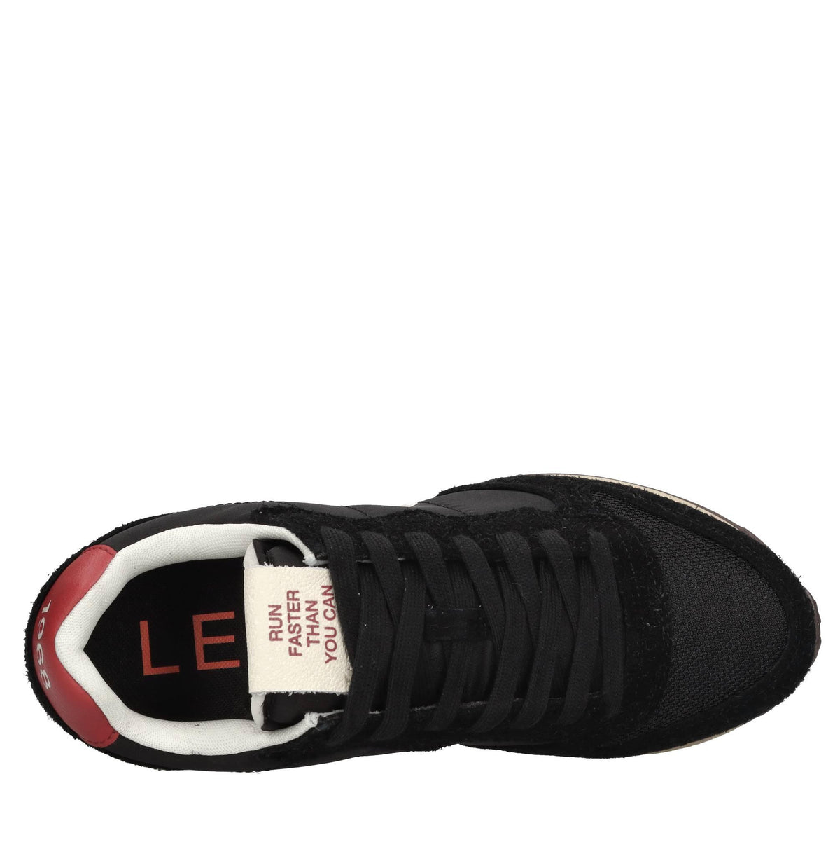 Sneakers in camoscio e tessuto 