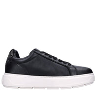 Sneakers in pelle, ecopelle e strass 