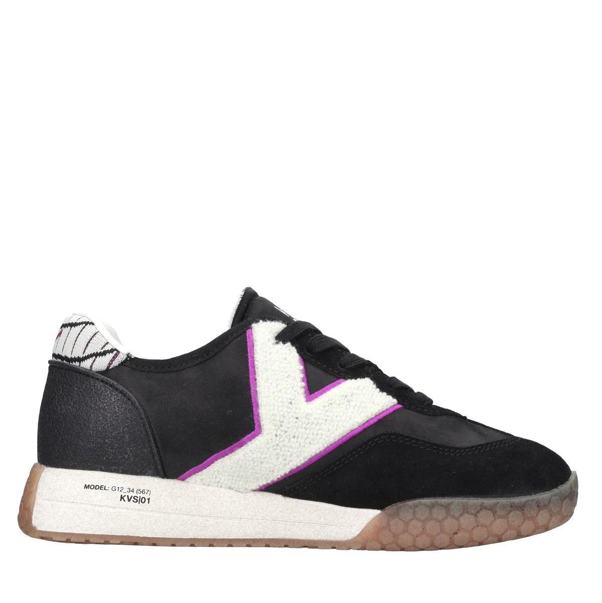 Sneakers in camoscio, tessuto e gomma 