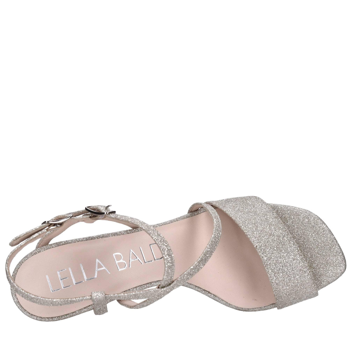 Sandali in pelle e glitter 