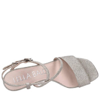 Sandali in pelle e glitter 