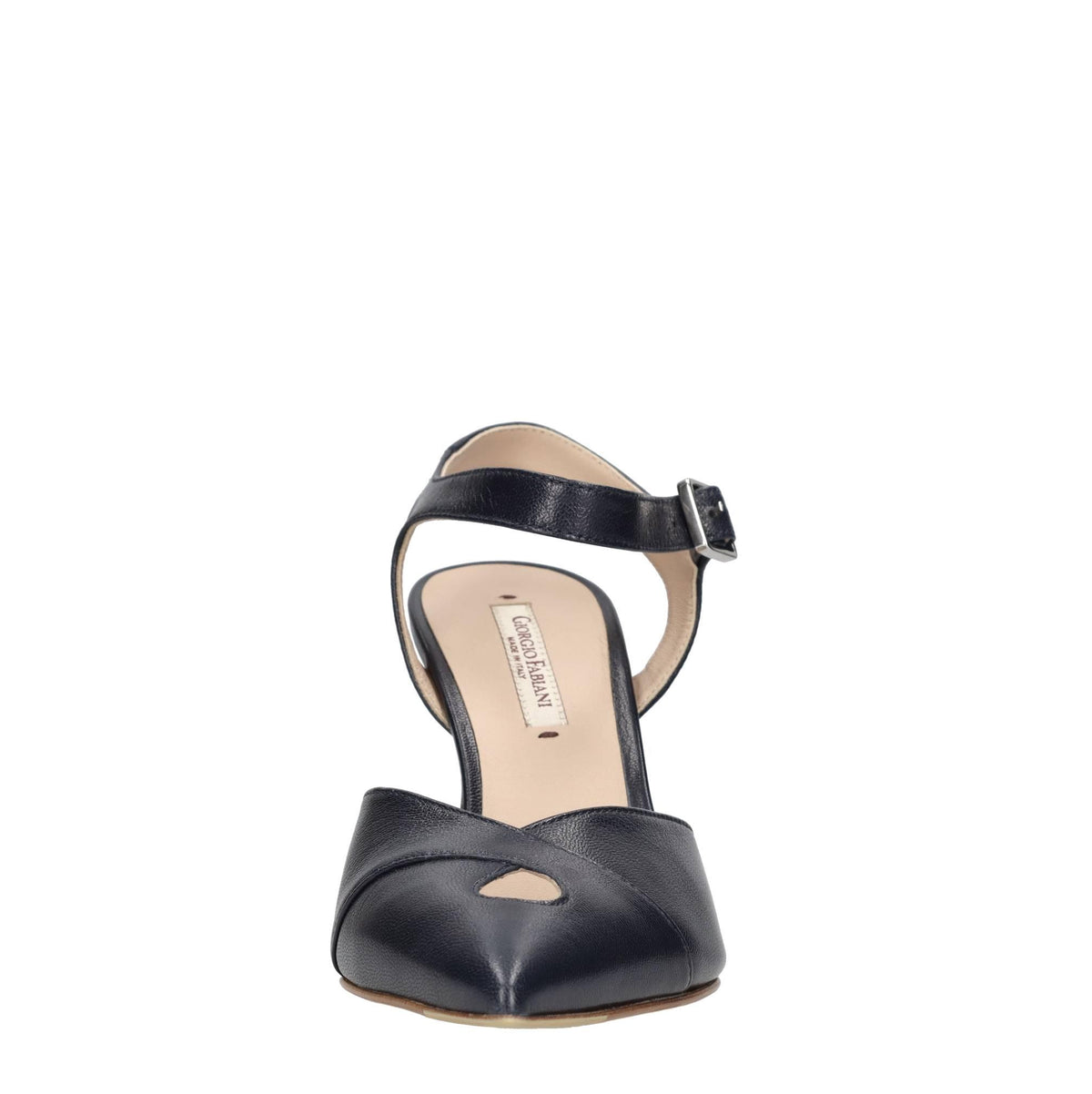 Décolleté slingback in pelle 