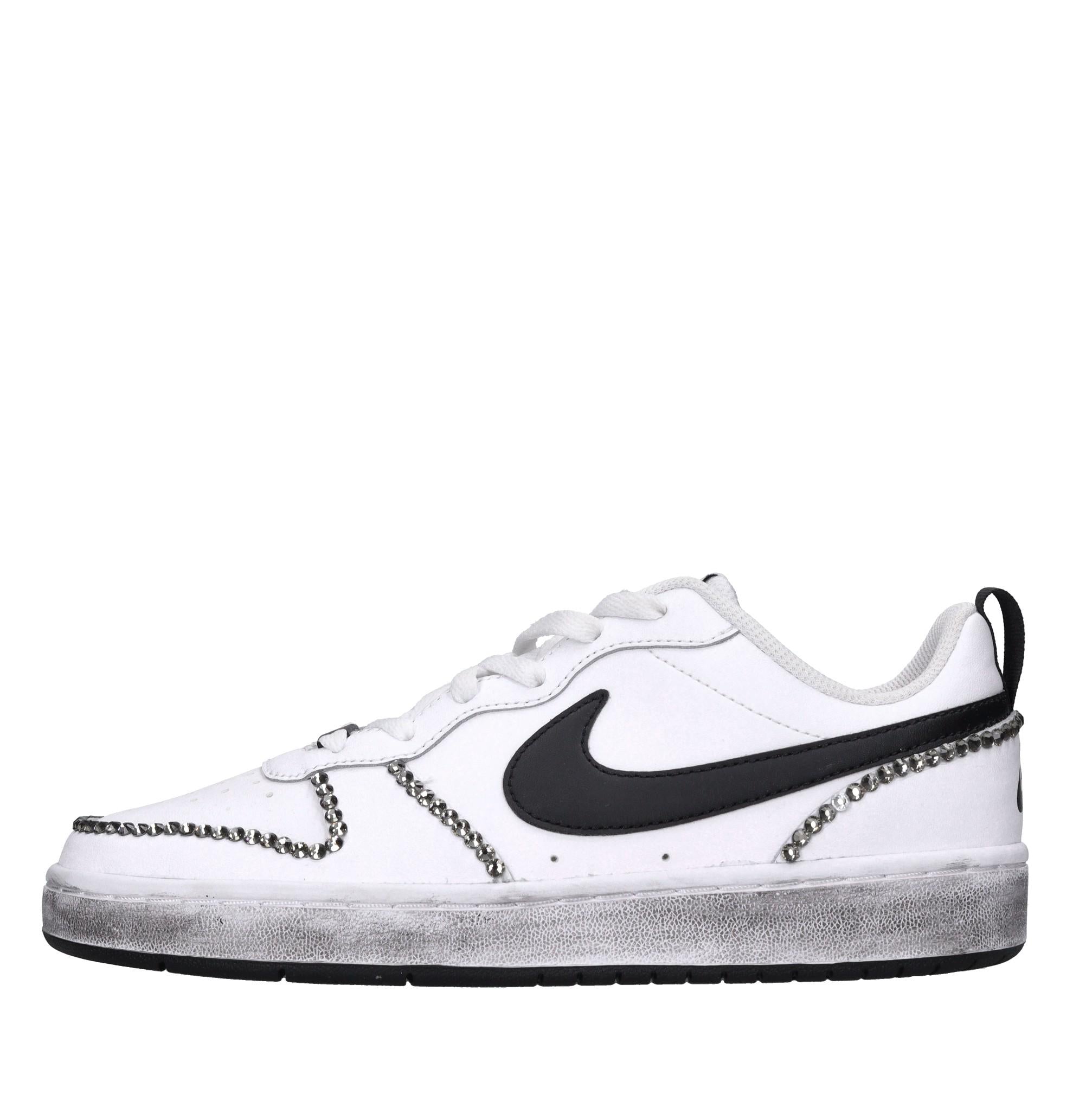 Sneakers in pelle e strass 