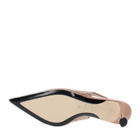 Décolleté Slingback in raso e strass 