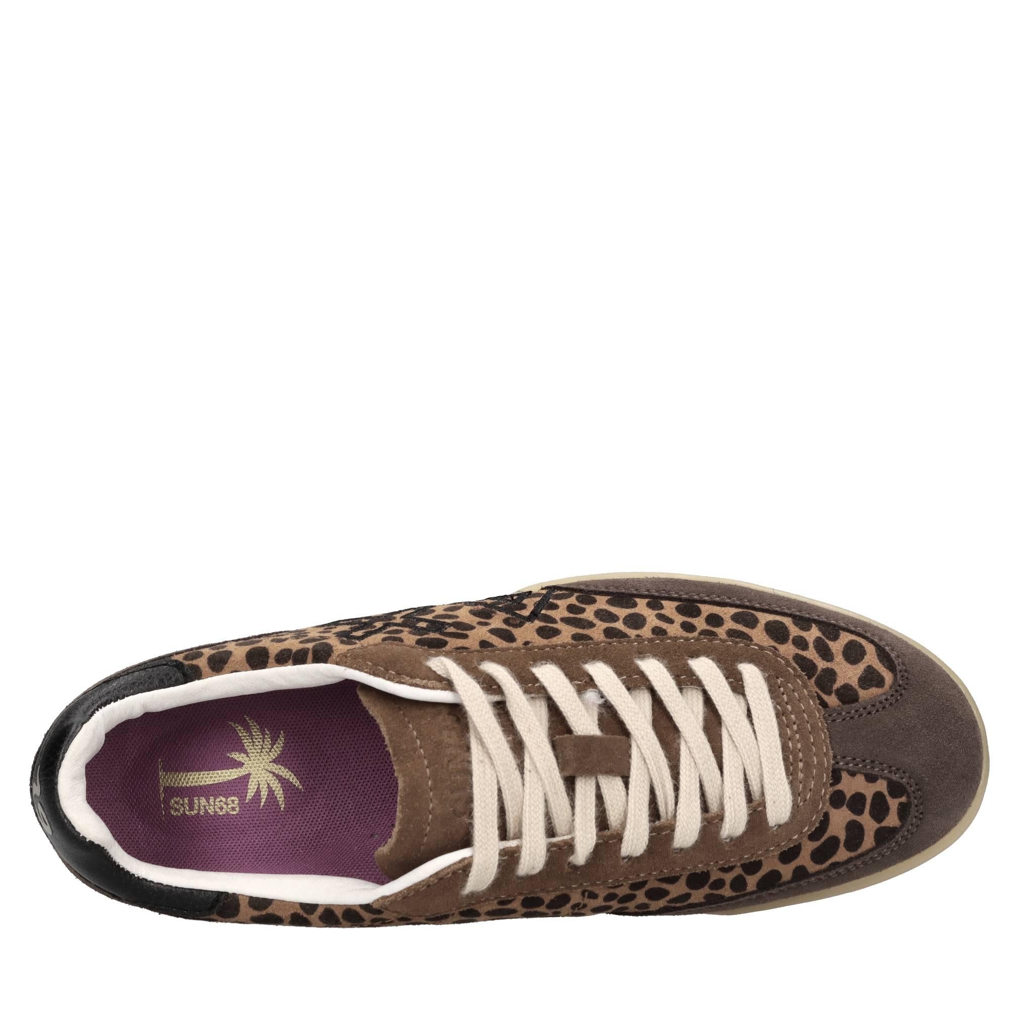 Sneakers in camoscio ed ecopelle 
