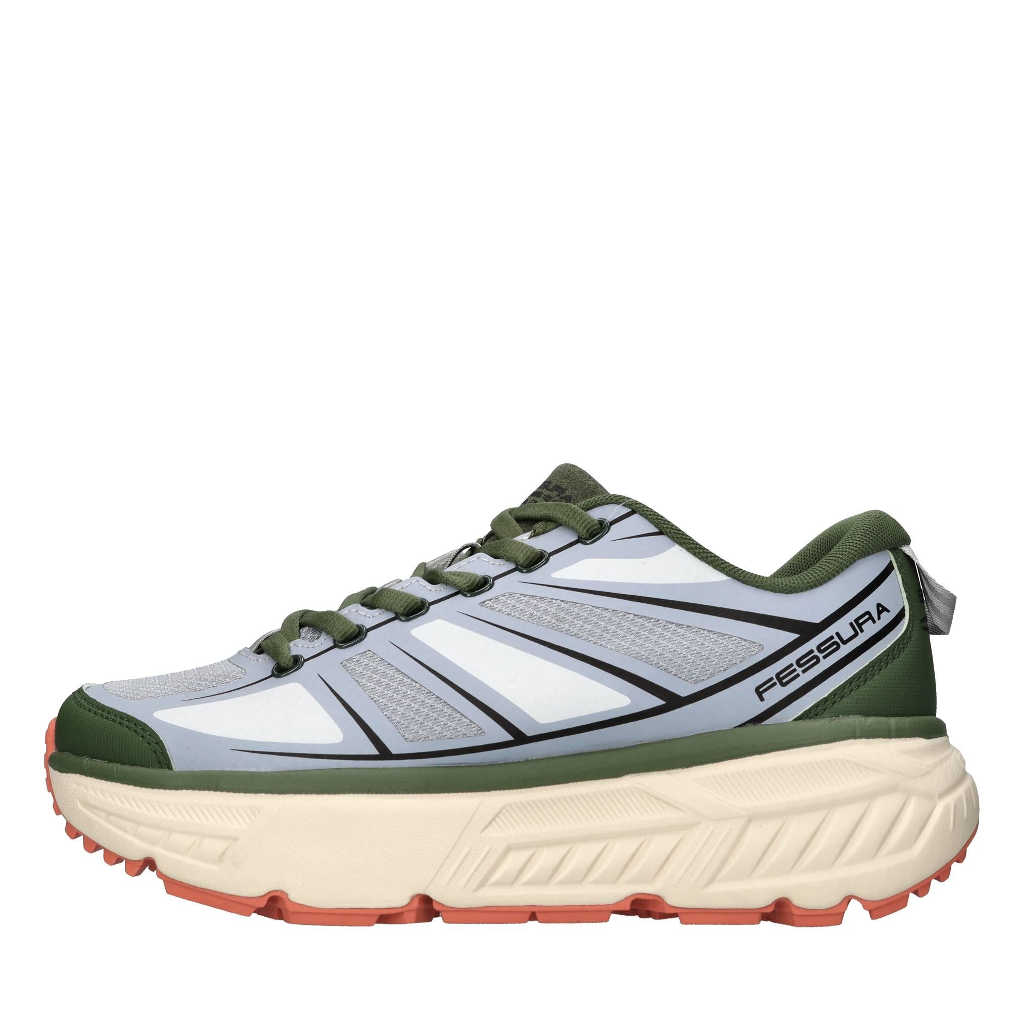 Sneakers in ecopelle e tessuto 