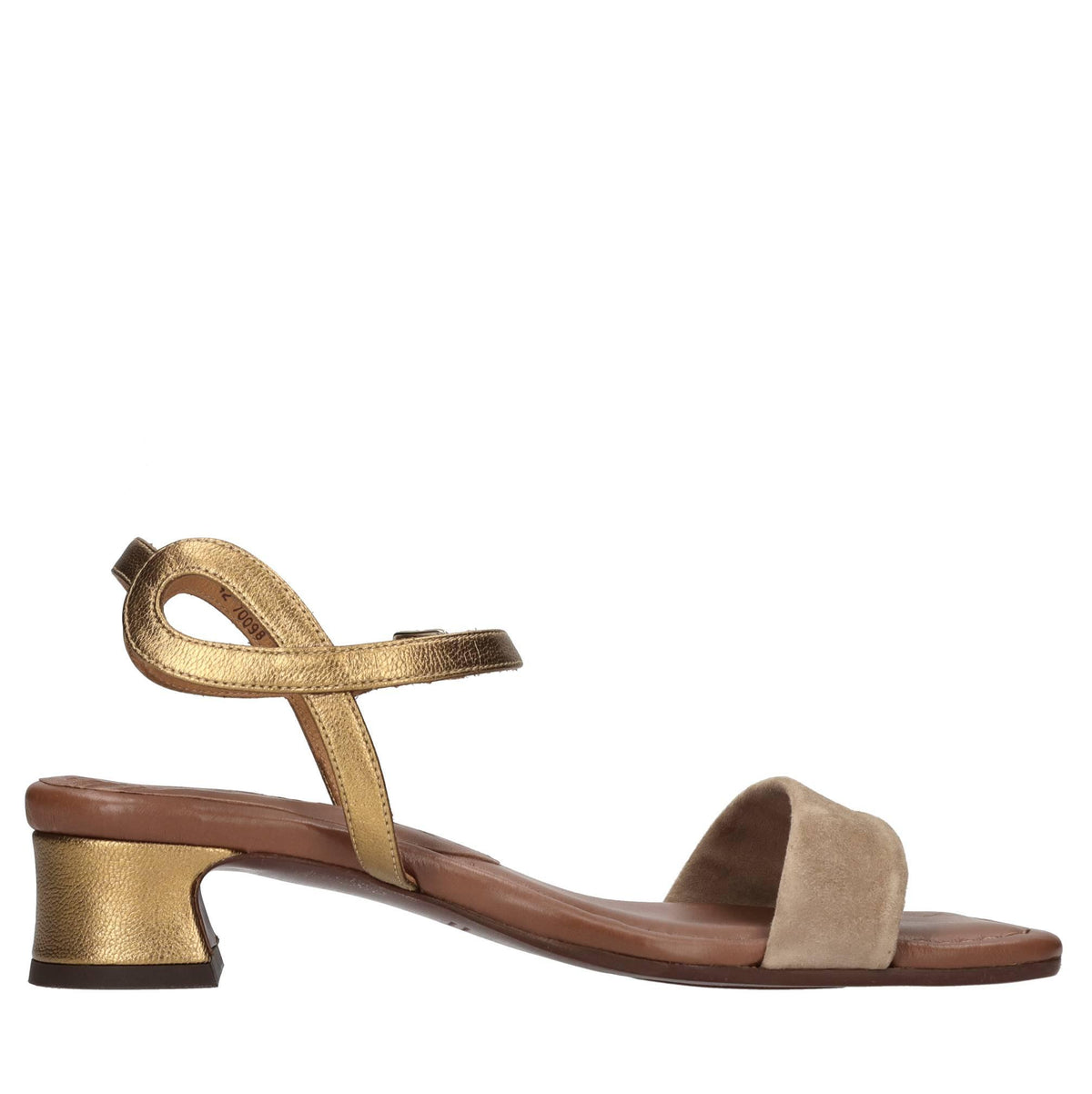 Sandali in pelle e camoscio 
