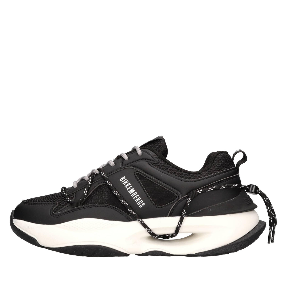 Sneakers in pelle e tessuto 