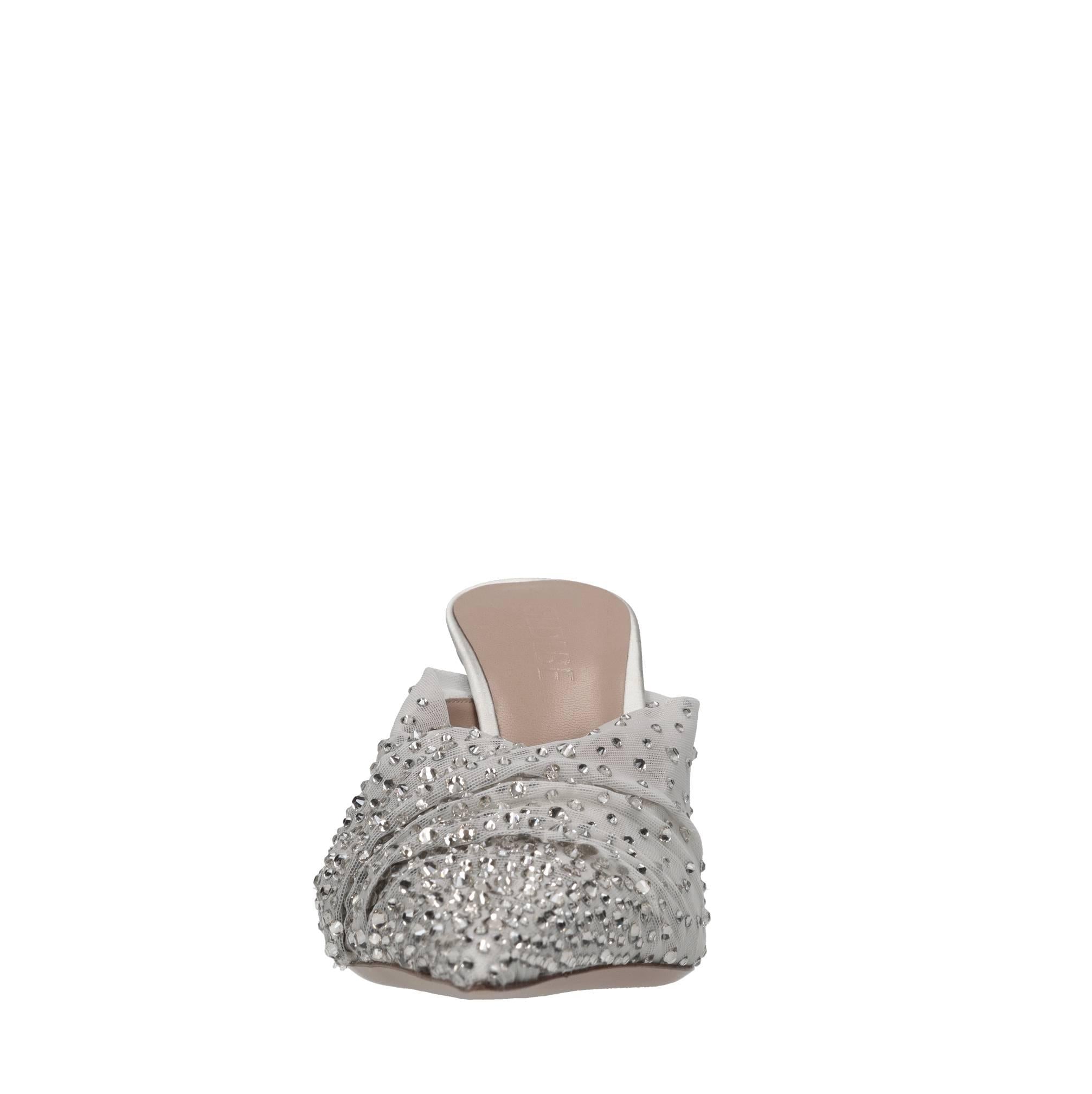 Mules in tulle e strass 