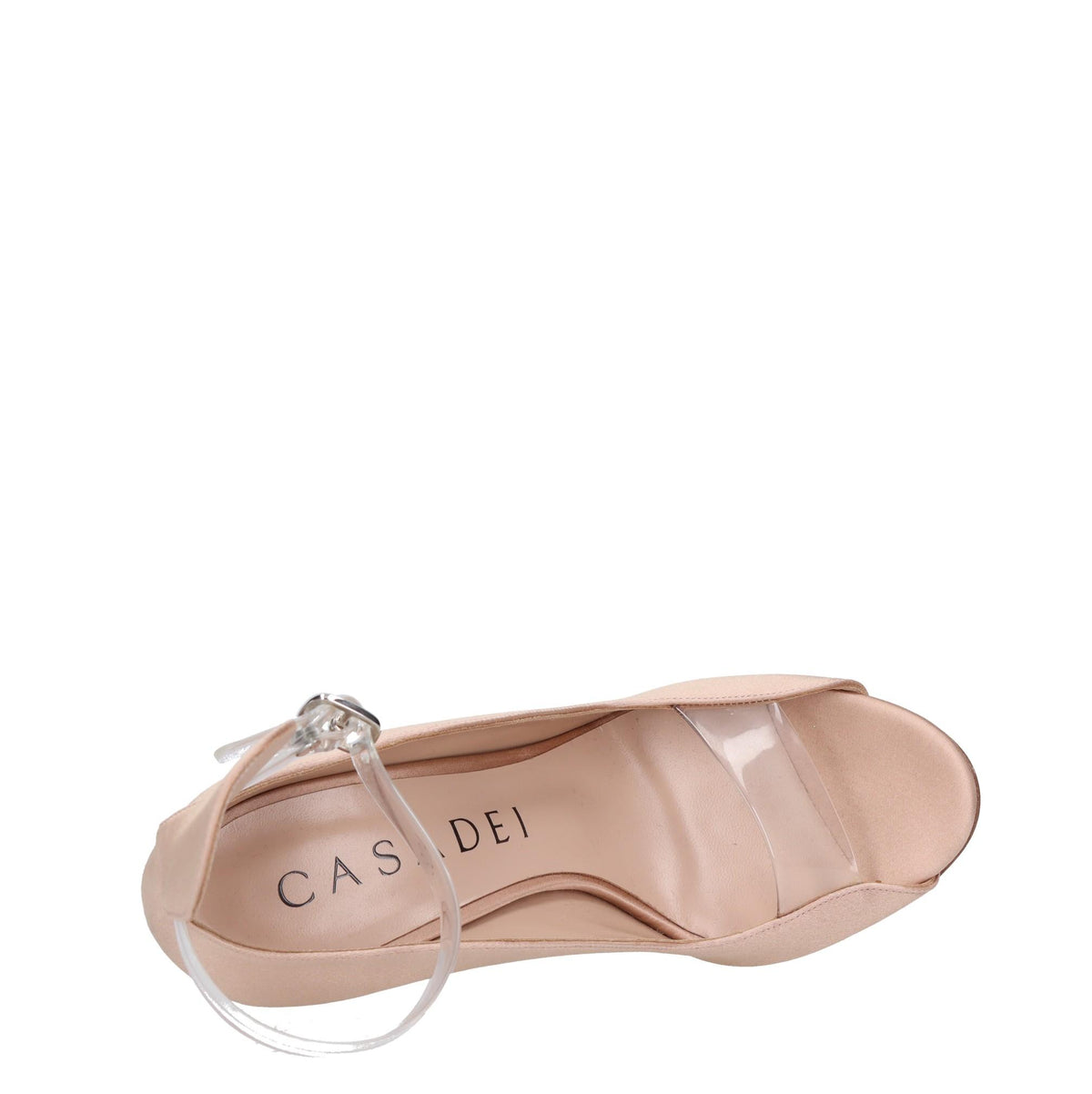 Sandali in raso e plexi 