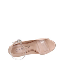Sandali in raso e plexi 