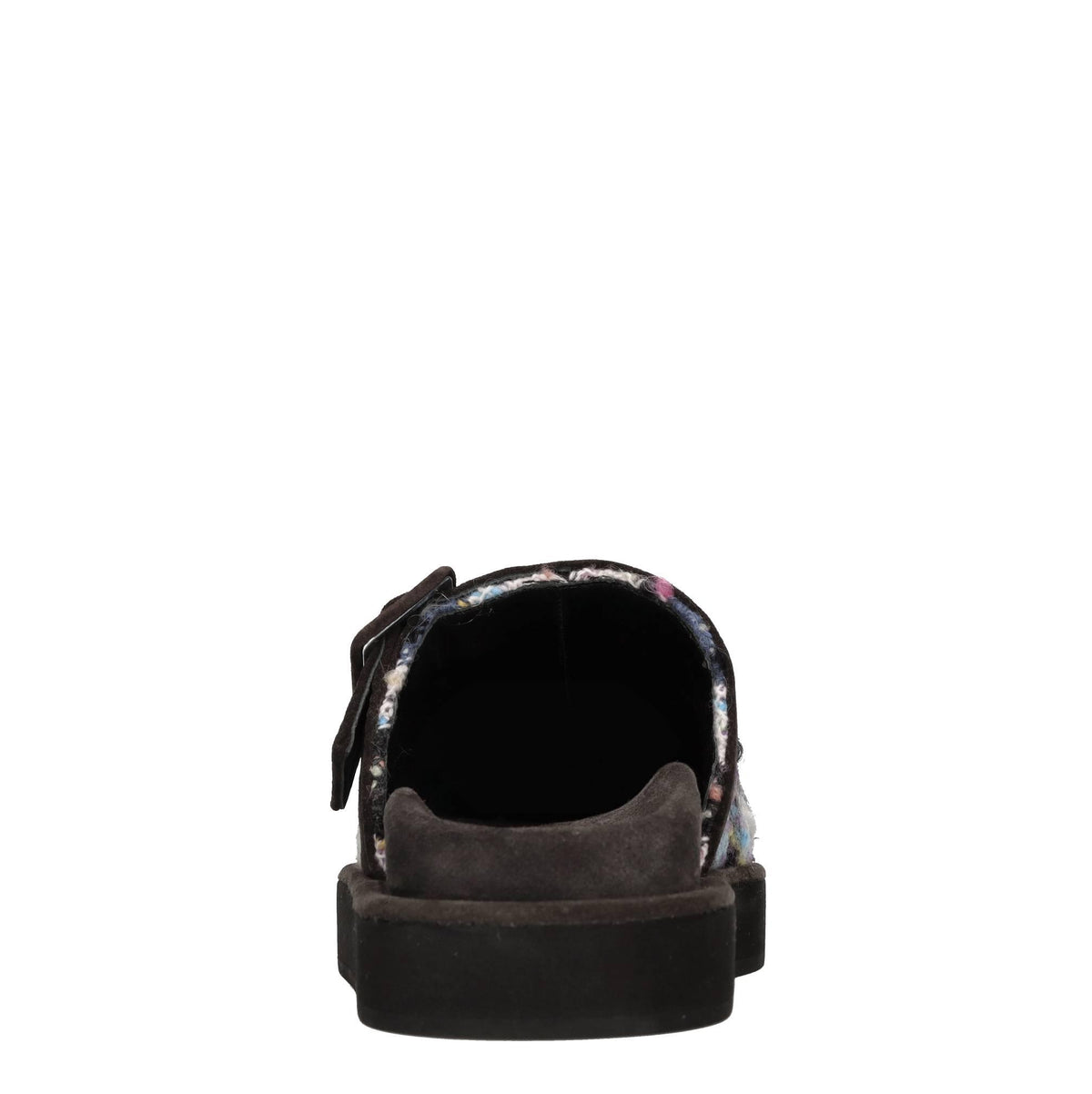 Sabot in camoscio e tessuto 