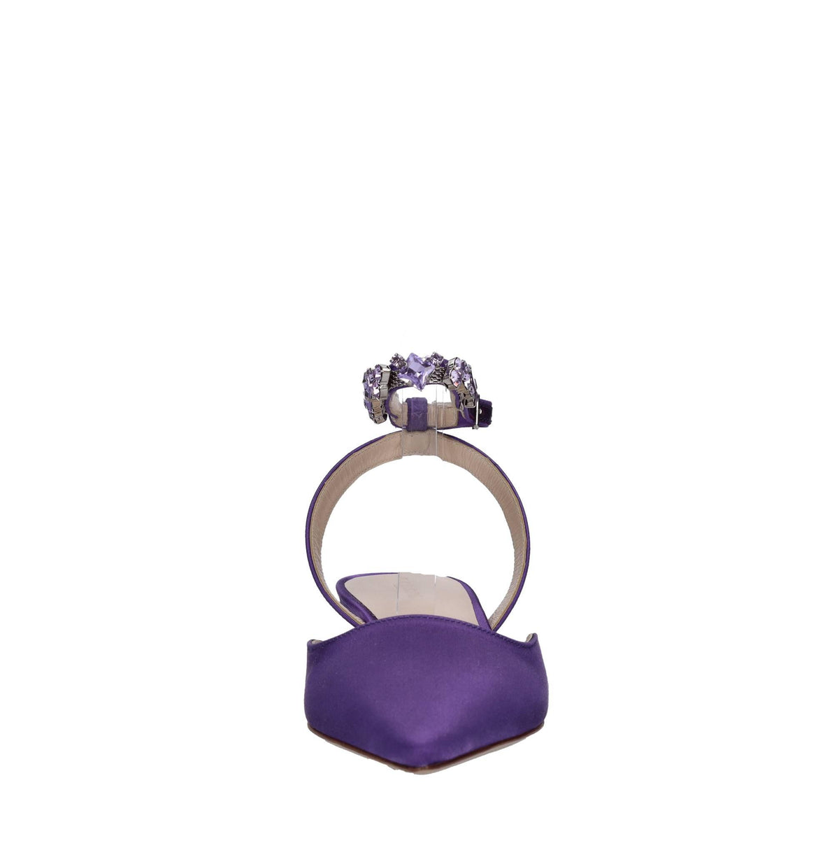 Décolleté slingback in raso 