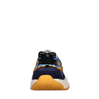 Sneakers in camoscio, ecopelle e tessuto 