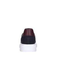 Sneakers in pelle e tessuto 