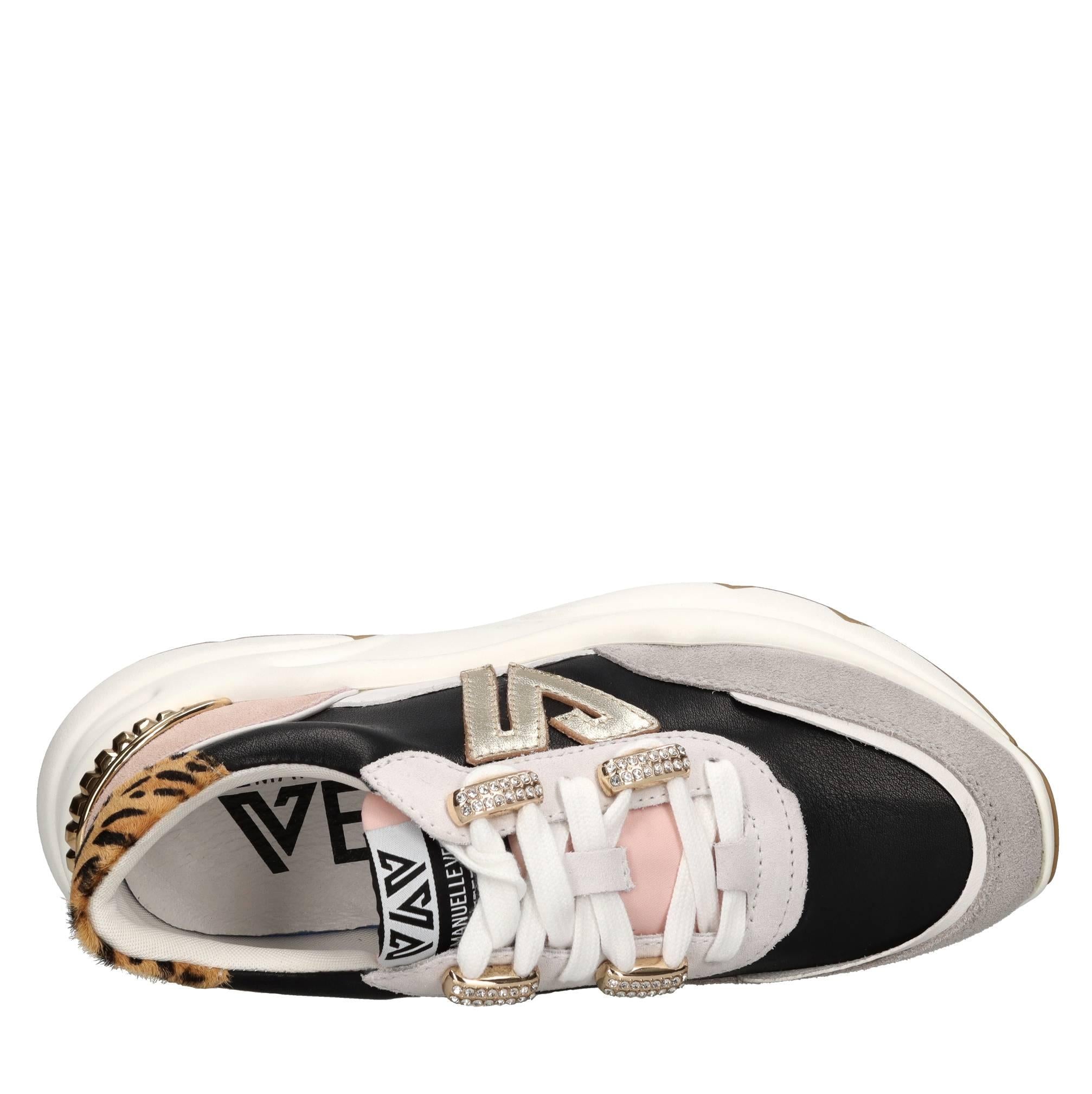 Sneakers in pelle e camoscio 
