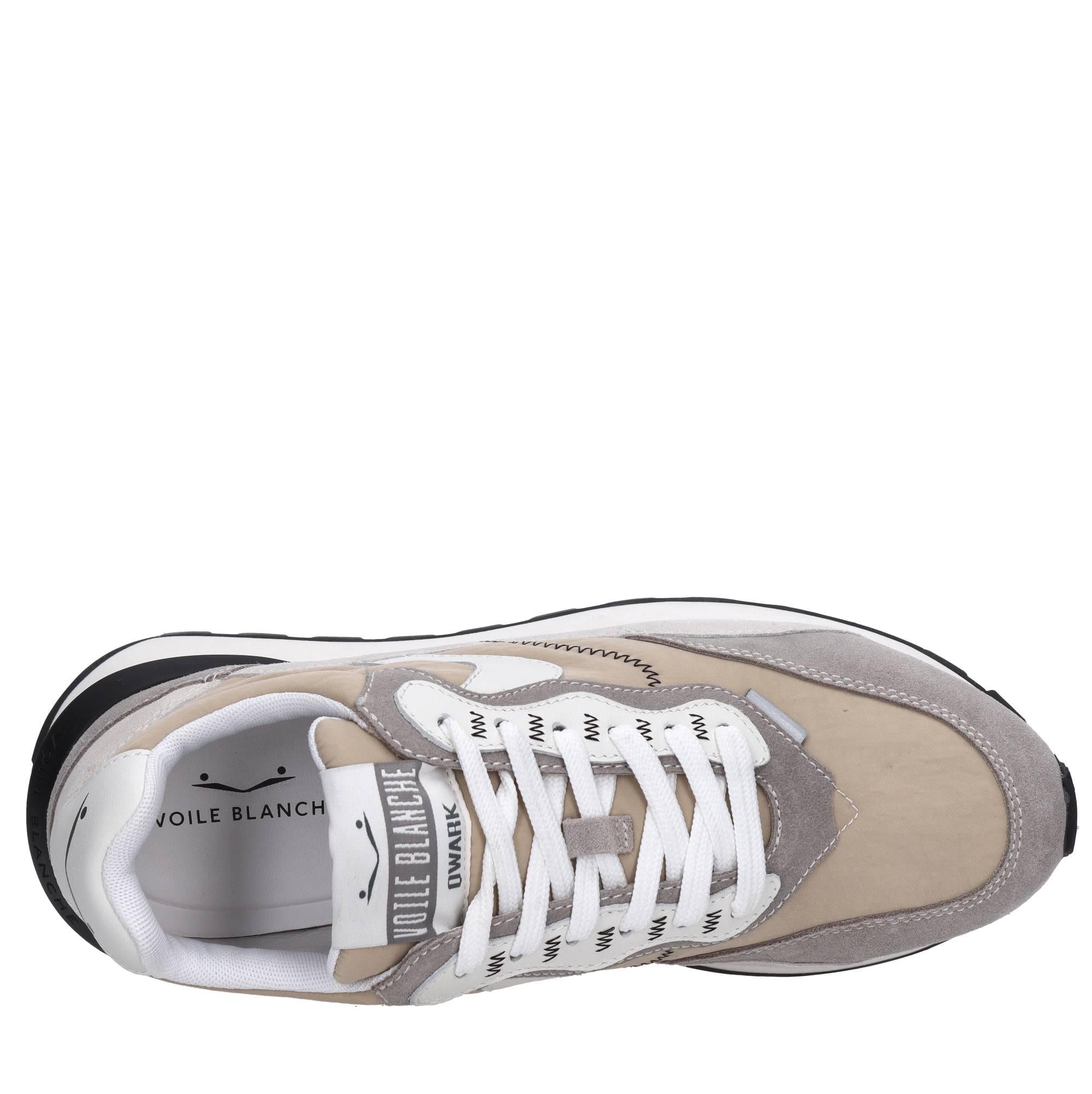 Sneakers in camoscio pelle e tessuto 