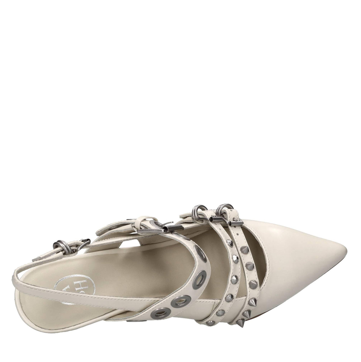 Décolléte slingback in pelle 