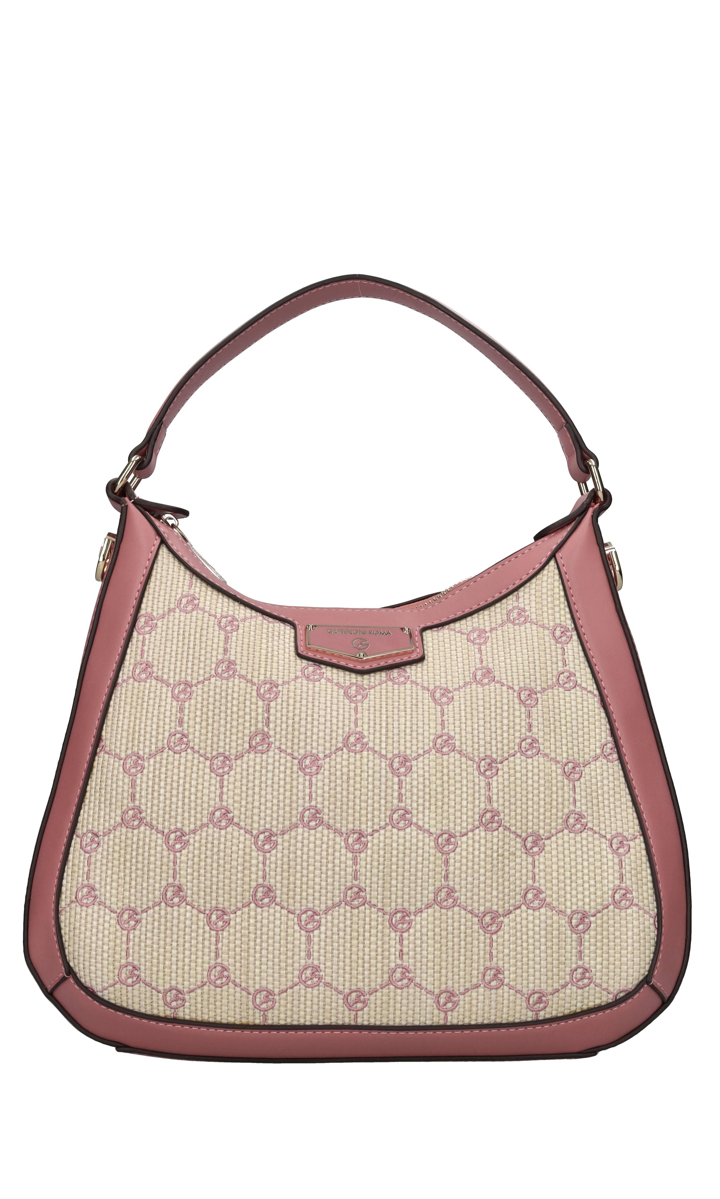 Borsa in tessuto ed ecopelle 