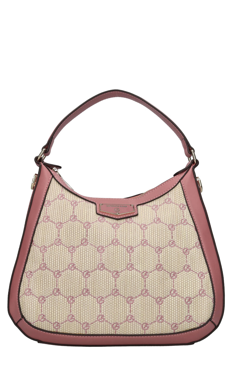 Borsa in tessuto ed ecopelle 