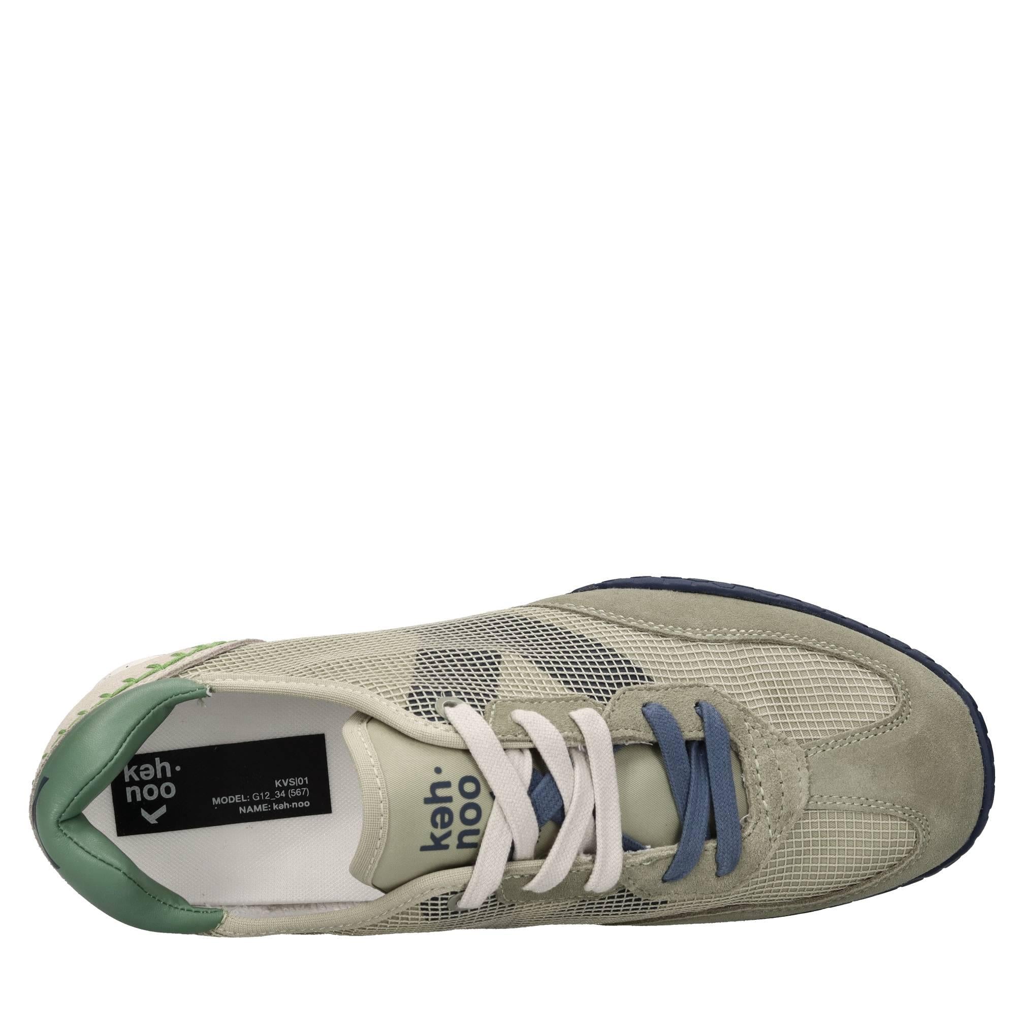 Sneakers in camoscio ecopelle e tessuto 
